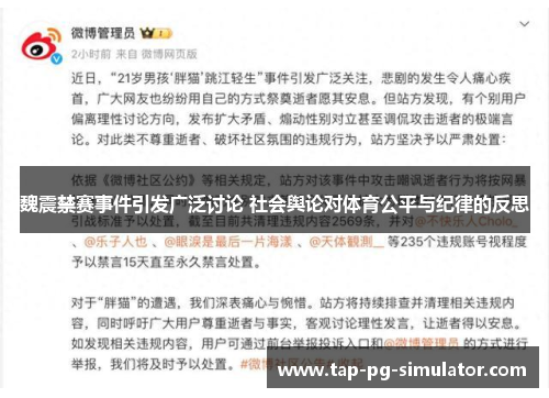 魏震禁赛事件引发广泛讨论 社会舆论对体育公平与纪律的反思
